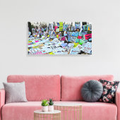 Women's March Pretest Signs Canvas kunst aan de mu (Insitu (Woonkamer))