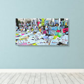 Women's March Pretest Signs Canvas kunst aan de mu (Insitu (Houten vloer))