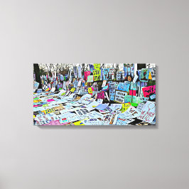 Women's March Pretest Signs Canvas kunst aan de mu