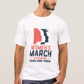 Women's March Richmond Luister naar onze stem T-shirt (Voorkant)