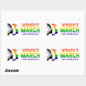 Women's March SF Pride Rechthoekige Sticker (Vel)