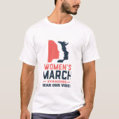 Women's March Syracuse Hoor Onze Stem T-shirt (Voorkant)
