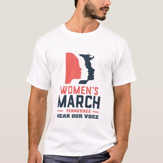 Women's March Tennessee hoort onze stem T-shirt (Voorkant)