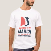 Women's March Texas Luister naar onze stem T-shirt (Voorkant)