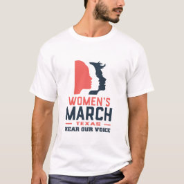 Women's March Texas Luister naar onze stem T-shirt