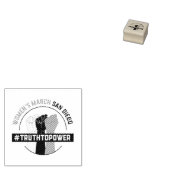 Women's March Truth To Power Rubber Stamp Rubberstempel (Gestempeld)