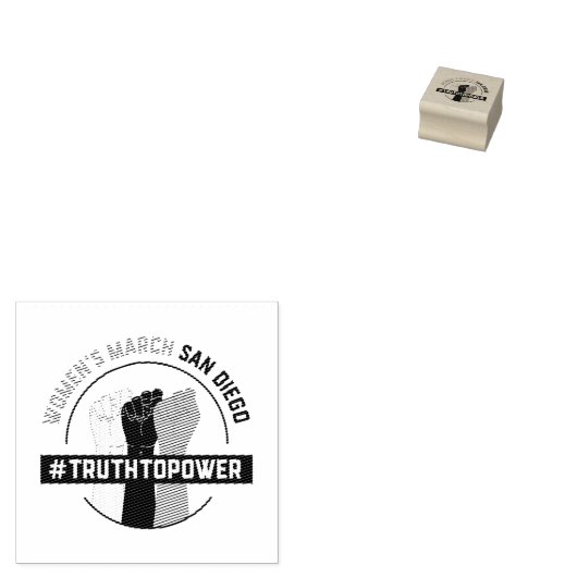 Women's March Truth To Power Rubber Stamp Rubberstempel (Gestempeld)