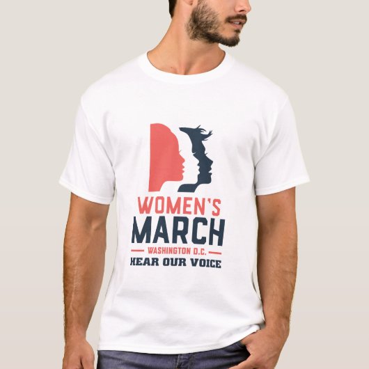 Women's March Washington D.C. Luister naar onze st T-shirt (Voorkant)