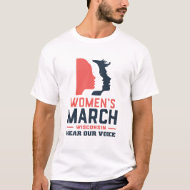 Women's March Wisconsin hoort onze stem T-shirt