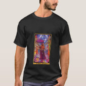 Womens Marie Laveau Justice Tarot Card Voodoo Witc T-shirt (Voorkant)