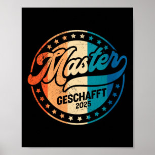 Womens Master Behaalde Grappige Masters Degree 202 Poster
