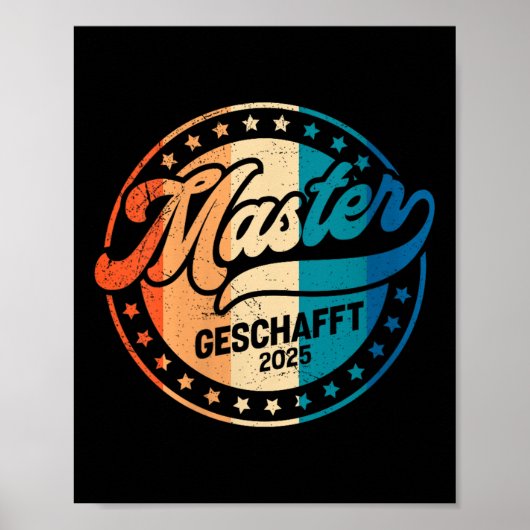 Womens Master Behaalde Grappige Masters Degree 202 Poster (Voorkant)