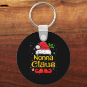 Womens Matching Family Christmas Santa Hat Xmas Fu Sleutelhanger (Voorkant)
