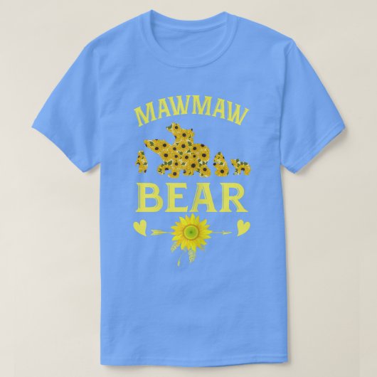 Womens Mawmaw Beer Sunflower Floral Moederdag Gi T-shirt (Design voorkant)