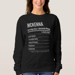 Womens Mckenna Nutritional Facts Serving Size Cal Trui