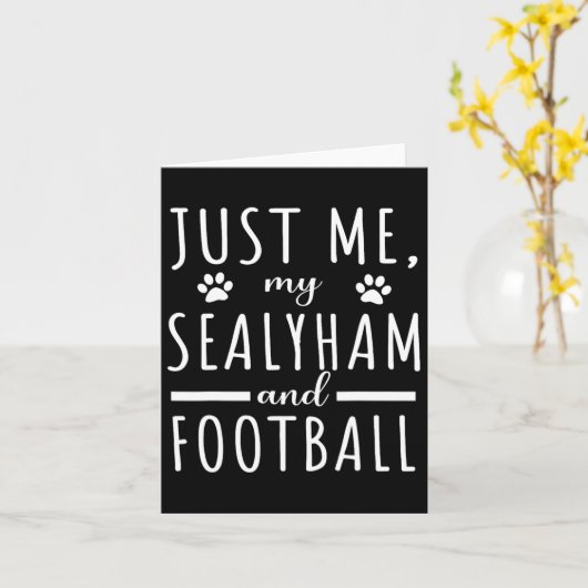 Womens Me My Sealyham And Football Mom Funny Dog L Kaart (Gele Bloem)