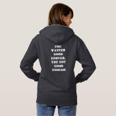 Women's Mediocre! pullover hoodie with intro (Achterkant volledig)