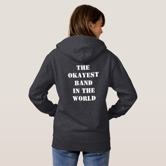 Women's Mediocre! pullover hoodie with motto (Achterkant volledig)