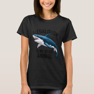 Womens Megalodon is mijn Spirit Animal Funny Gezeg T-shirt
