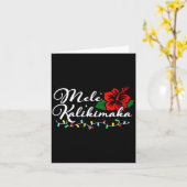 Womens Mele Kalikimaka Hibiscus Flower Hawaii Chri Kaart (Gele Bloem)