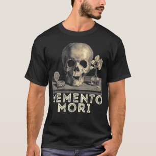 Womens Memento Mori Stoicism Philosophy Philosophe T-shirt
