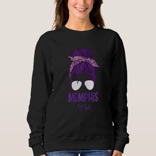 Womens Memphis Meisje Geboren in Memphis Trui (Voorkant)