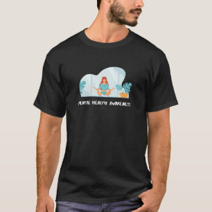 Womens Mental Health Awareness Yoga T-shirt