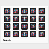 Womens Merica Geit Vierkante Sticker (Vel)