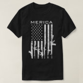 Womens MERICA USA 2de wijziging Funny Pro Pistool  T-shirt (Design voorkant)