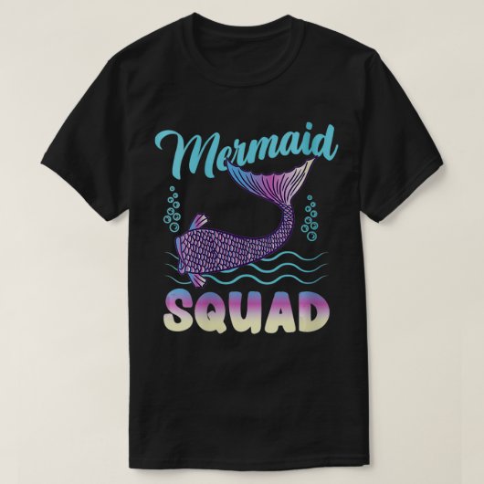 Womens Mermaid Squad Mermaid Birthday VNeck T-shirt (Design voorkant)