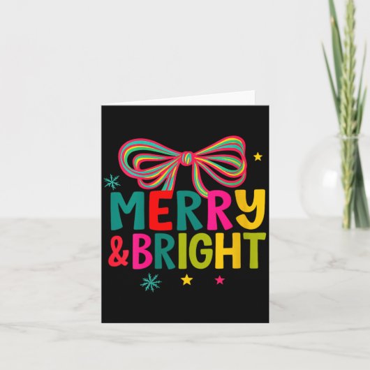 Womens Merry And Bright Christmas Crew 2025 Funny  Kaart (Voorkant)