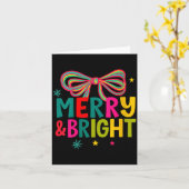 Womens Merry And Bright Christmas Crew 2025 Funny  Kaart (Gele Bloem)