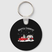Womens Merry Camper Christmas Santa Claus Camng Re Sleutelhanger (Voorkant)