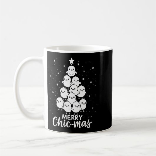 Womens Merry Chic-mas Cute Chicks Christmas Tree F Koffiemok (Links)
