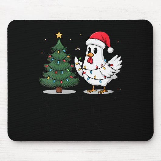 Womens Merry Chick-mas Ultrygeist Funny Chicken Gh Muismat (Voorkant)