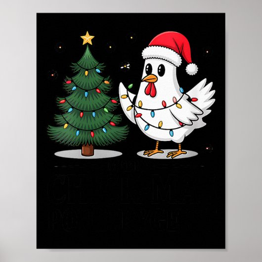 Womens Merry Chick-mas Ultrygeist Funny Chicken Gh Poster (Voorkant)
