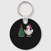Womens Merry Chick-mas Ultrygeist Funny Chicken Gh Sleutelhanger (Voorkant)