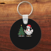 Womens Merry Chick-mas Ultrygeist Funny Chicken Gh Sleutelhanger (Voorkant)