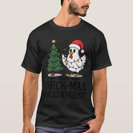 Womens Merry Chick-mas Ultrygeist Funny Chicken Gh T-shirt (Voorkant)