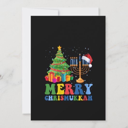 Womens Merry Chrismukkah 2022 Happy Hanukkah Chris Feestdagenkaart (Voorkant)