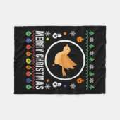 Womens Merry Christmas Bird Ugly Sweater Xmas Knit Fleece Deken (Voorkant (Horizontaal))