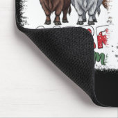 Womens Merry Christmas Scottish Highland Cow Xmas  Muismat (Hoek)