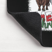 Womens Merry Christmas Scottish Highland Cow Xmas  Muismat (Hoek)