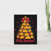 Womens Merry Christmas Tacos Tree Feliz Navidad Me Kaart (Voorkant)