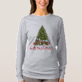 Women's Merry Christmas Tree Festive Holiday Shirt (Voorkant)