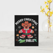 Womens Merry Christmas Yall Christmas Gingerbread  Kaart (Gele Bloem)