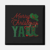 Womens Merry Christmas Y'all Cowboy Boots Western Magneet (Voorkant)