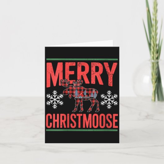 Womens Merry Christmoose Holiday Moose Ugly Sweate Kaart (Voorkant)