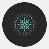 Womens Merry Cruisemas Cruise Mas Matching Family Ronde Sticker (Voorkant)