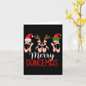 Womens Merry Dancemas Ballet Dancer Teacher Christ Kaart (Gele Bloem)